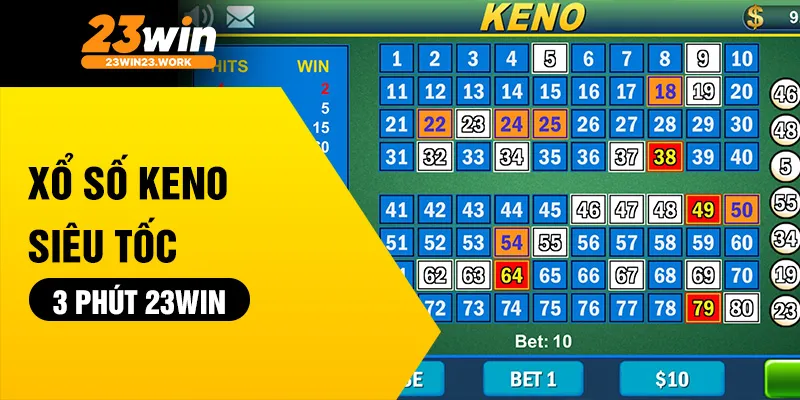 Xổ số Keno siêu tốc 3 phút 23win